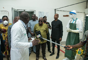 President Akufo-Addo visited Kotoka International Airport, Tema General Hospital & Ridge Hospital