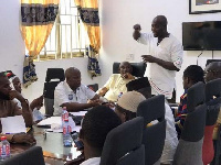 Alhaji Nuru Hamidan addressing the Zongo Caucus