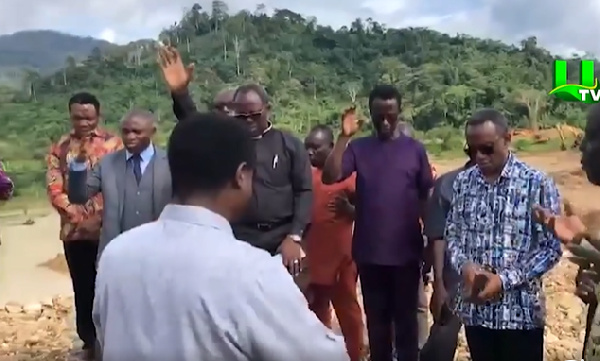 A section of the visiting clergy offering prayers