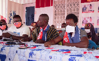 The Electoral Area coordinators and Polling station executives addressing the media