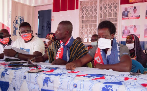 The Electoral Area Coordinators And Polling Station Executives Addressing The Press At The News Conf