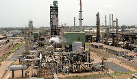 An aerial view of the Tema Oil Reinery