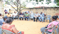 The MP for Adentan and members of the family of  Wisdom Bisi