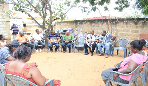 The MP for Adentan and members of the family of  Wisdom Bisi