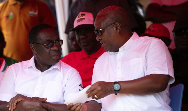 James Gyakye Quayson and John Dramani Mahama during campaigns