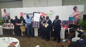 Zeepay Boss Andrew Takyi-Appiah with MoneyGram Africa Boss launching MoneyGram to Mobile money