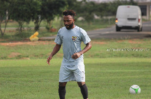 Hearts midfielder Gladson Awako