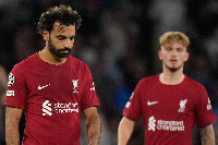 Liverpool superstar, Mohammed Salah and Harvey Elliot(behind)