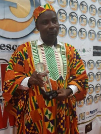 Charles Osei Asibey with the award