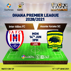 Inter Allies takes on Asante Kotoko in matchday 29