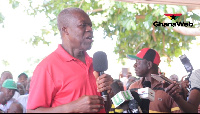 Kwesi Amissah-Arthur addressing a gathering in the Northern Region