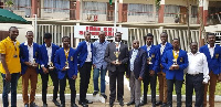 Opoku Ware Robotic team with Dr. Yaw Osei Adutwum, others after winning the award