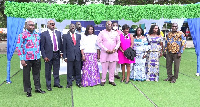 The Director-General of GMA, Thomas Kofi Alonsi (middle), others at the ceremony