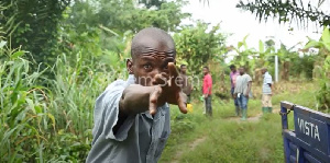 The man, known as Bright, said he would burn down ballot boxes if their roads are not fixed