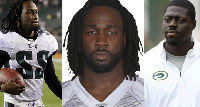 L-R Asante Samuel, Joseph Addai, Charlie Preprah