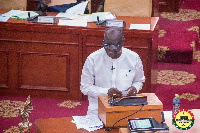 Ken Ofori-Atta, Finance Minister, before parliament