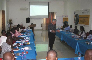 Dr Daryoush Farsimadan addressing the participants at the technical training in Tamale