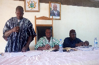 Mr Mohammed Zakaria Bakor, DCE, addressing the house and a section of the Assembly members.