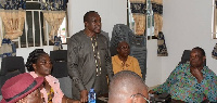 Bagbin addressing the Chief and Elders of Nkwanta