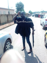 The alleged gun man arrested at Akyem Kade