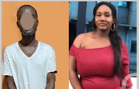 The alleged Maadwoa killer (left) and the late Maadwoa (right)