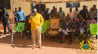 President Nana Addo Dankwa speaking at a durbar  a durbar of chiefs and people at Yapei