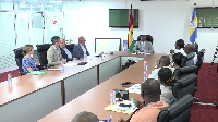 Director General of GPHA, Michael Luguje (middle), Danish Delegation (left)