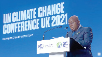 President Akufo-Addo speaking at the UN Climate Change Conference