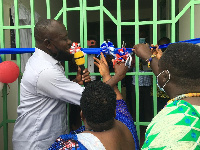 Moses Anim commissioning the health facility