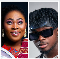 Musicians Joyce Blessing and Kuami Eugene