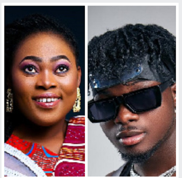 Musicians Joyce Blessing and Kuami Eugene