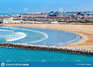 Rabat Morocco Rabat Beach Aerial Panoramic View09