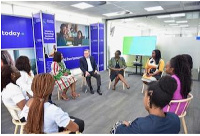 Some female entrepreneurs in a meeting