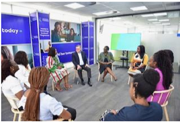 Some female entrepreneurs in a meeting