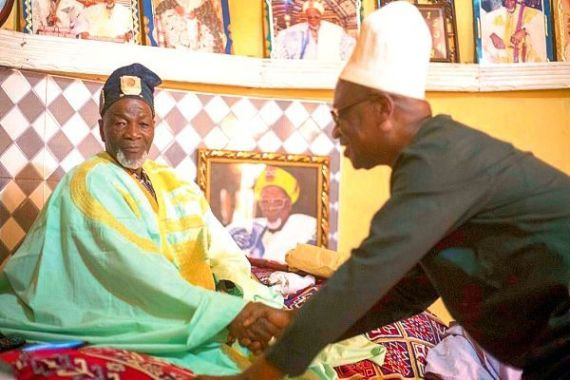 Overlord of the Dagbon Traditional Area, Yaa Naa Abukari Mahama II with GNPC CEO, Dr K.K sarpong