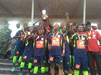 PRESEC Teshie in jubilant mood after winning the trophy