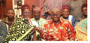 President Akufo-Addo with the Paramount Chief of Bawku, Naba Asigri Abuagrago Azoka II