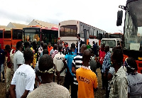 Staff of Metro Mass in Kumasi being addressed