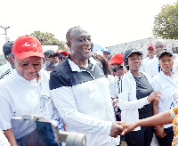 Alan Kyerematen during the 'Aduro Wo So' walk in Accra