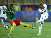 Atsu in action for Ghana at the AFCON