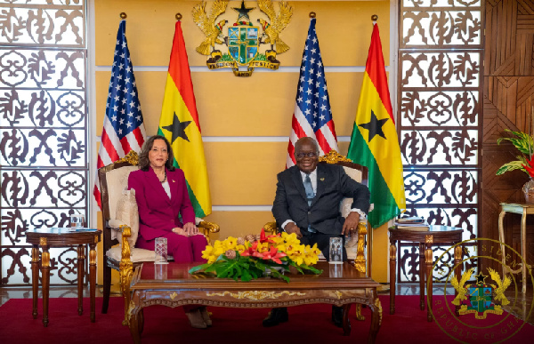 Kamala Harris meets president Akufo-Addo at Jubilee House