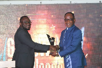 Bishop Samuel Nii Noi Mensah receiving his award