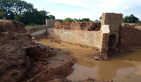 Heavy rainfall destroyed the bridge