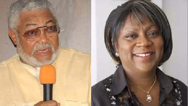 Former President Jerry John Rawlings and Valerie Sawyerr