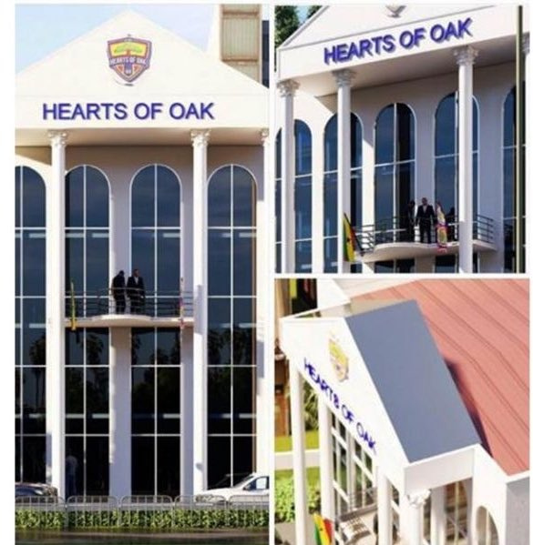 A collage of the Hearts of Oak commercial center