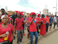 Some of the demonstrators expressing their grievances