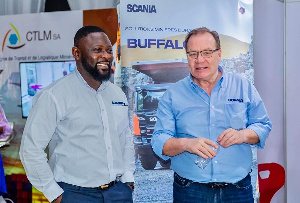 Head of Marketing, Communications, and Sustainability of Scania West Africa, Belo Cida Haruna (L)