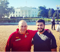 Ghana coach Avram Grant and agent Rouseff