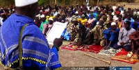 The insurgents were seen in different groups praying together in open fields