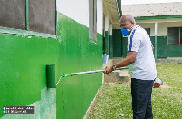 Samuel Okudzeto Ablakwa painting on his birthday